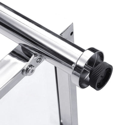 Grondin Modern Contemporary 2-Tier Console Table with Tempered Glass Top, Bottom Shelf, Steel and Acrylic Frame