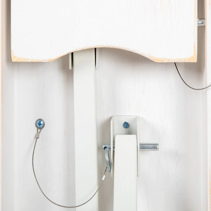 Solid Pine Folding Farm Table Set with 6 Benches