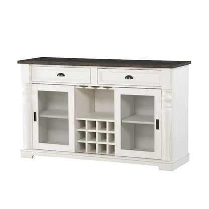 Steve Silver Jillian Farmhouse Distressed Two-tone Dining Set