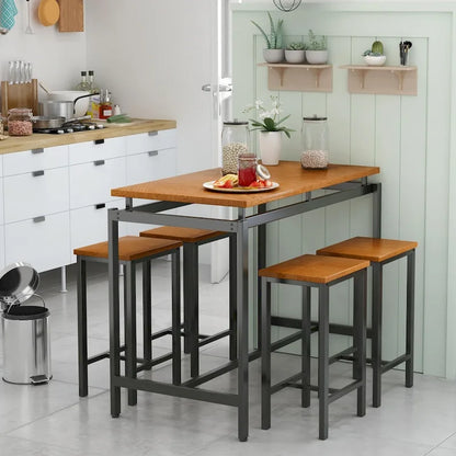 Mieres Modern Farmhouse Counter Height Pub 5-piece Dining Set
