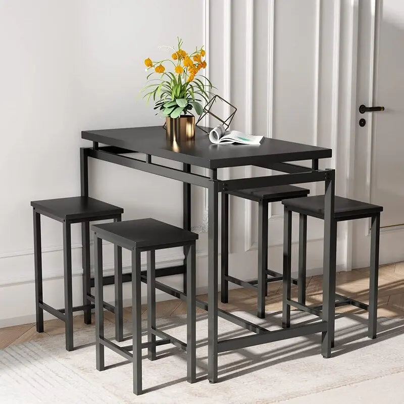 Mieres Modern Farmhouse Counter Height Pub 5-piece Dining Set