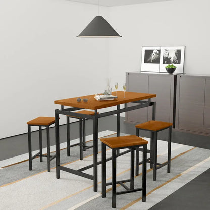 Mieres Modern Farmhouse Counter Height Pub 5-piece Dining Set