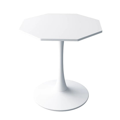 Grondin Modern Minimalism Style 31.5 Octagonal Dining Table with MDF Top and Pedestal Metal Base, Tulip Small Bar Table