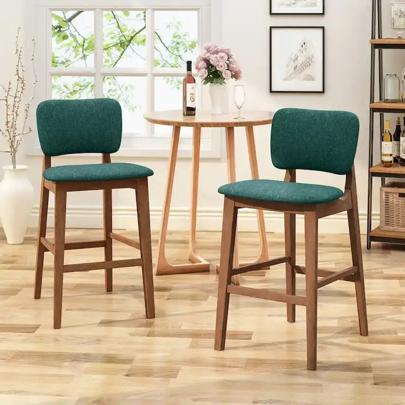 Fessenden 42-in. Upholstered-seat Wood Bar Chairs (Set of 2) by Christopher Knight Home