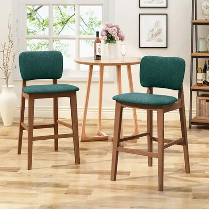 Fessenden 42-in. Upholstered-seat Wood Bar Chairs (Set of 2) by Christopher Knight Home