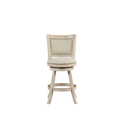 Melrose High Back Swivel Wood Counter Stool