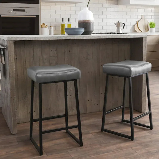 Amber 26 Counter Stool Smokey Grey (Set of 2) - Seat Height 26