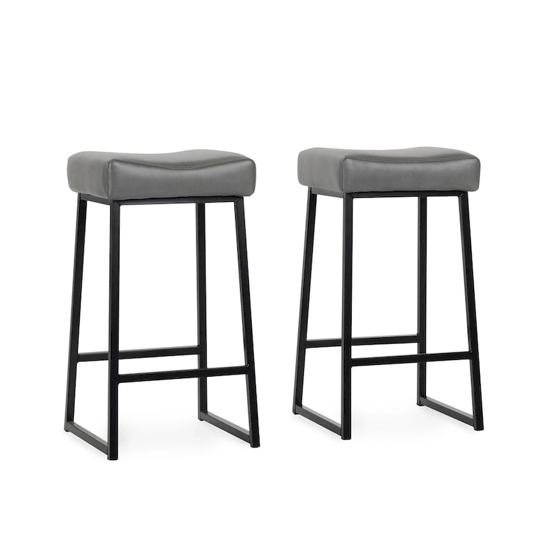 Amber 26 Counter Stool Smokey Grey (Set of 2) - Seat Height 26