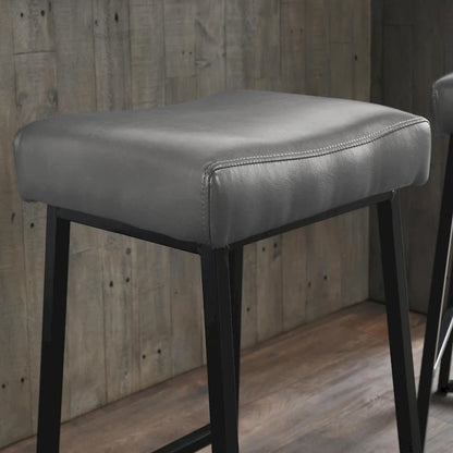 Amber 26 Counter Stool Smokey Grey (Set of 2) - Seat Height 26