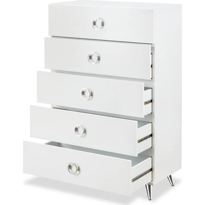Modern Rectangular Wooden 5-Drawers Chest