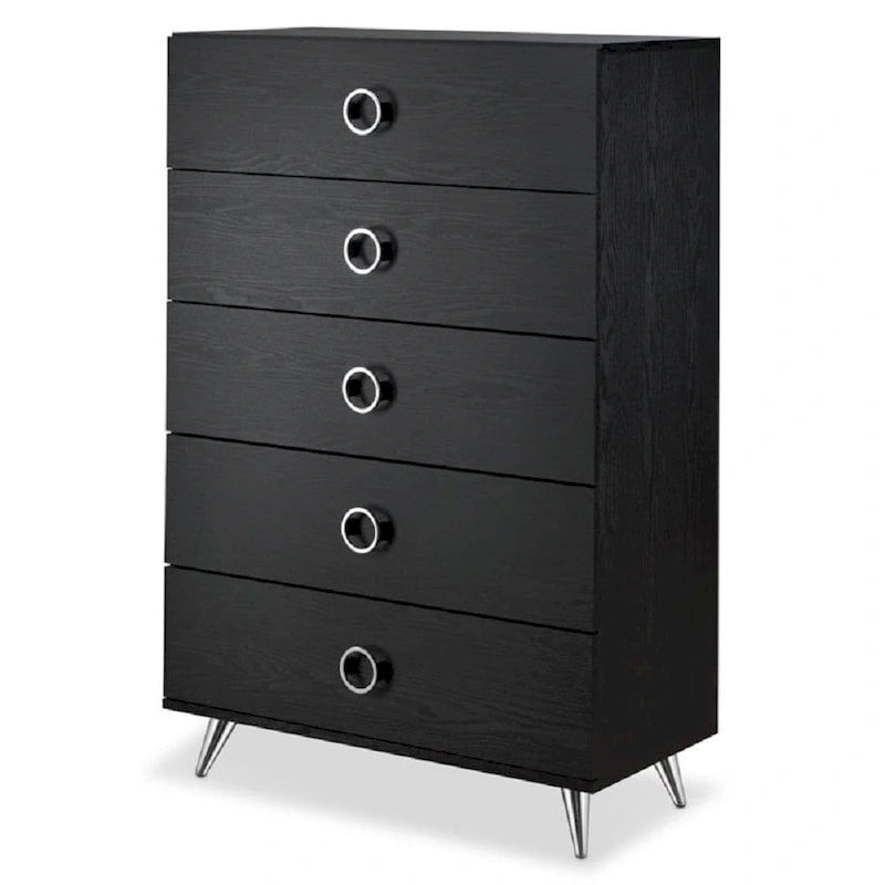 Modern Rectangular Wooden 5-Drawers Chest