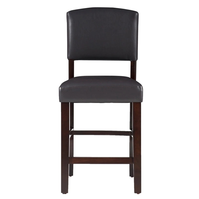 Linon Falesti Faux Leather 24.17-inch Espresso Counter Stool