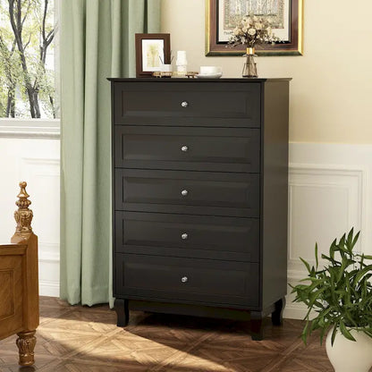 Side Tatble 5 Drawer Dresser Drawer Chest Tall Storage Cabinet
