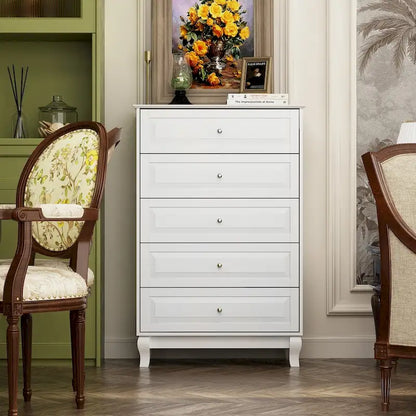 Side Tatble 5 Drawer Dresser Drawer Chest Tall Storage Cabinet