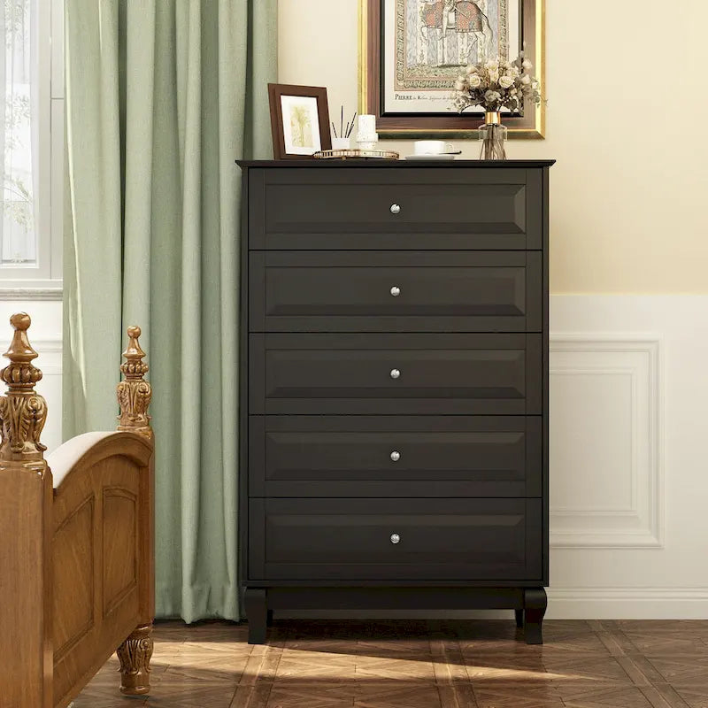 Side Tatble 5 Drawer Dresser Drawer Chest Tall Storage Cabinet