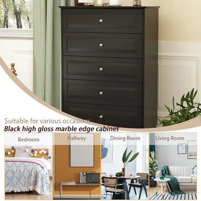 Side Tatble 5 Drawer Dresser Drawer Chest Tall Storage Cabinet