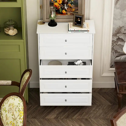 Side Tatble 5 Drawer Dresser Drawer Chest Tall Storage Cabinet