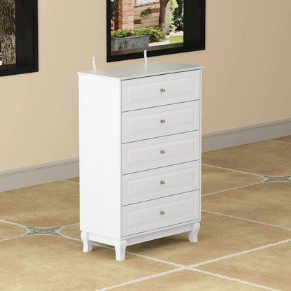 Side Tatble 5 Drawer Dresser Drawer Chest Tall Storage Cabinet
