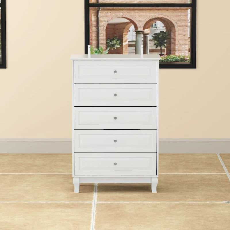 Side Tatble 5 Drawer Dresser Drawer Chest Tall Storage Cabinet