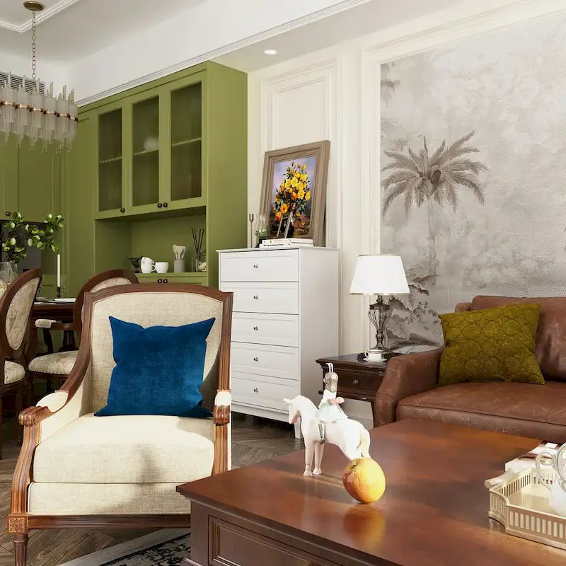 Side Tatble 5 Drawer Dresser Drawer Chest Tall Storage Cabinet