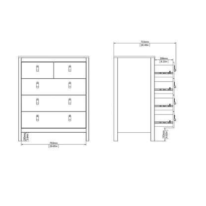 Porch & Den Madrid 5 Drawer Chest