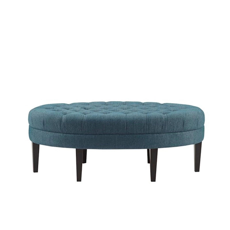 Madison Park Chase Blue Surfboard Tufted Ottoman