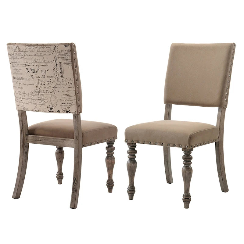 Roundhill Furniture Birmingham Nailhead 6-piece Dining Set