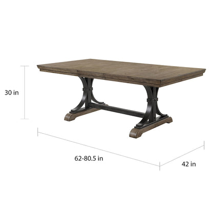 Roundhill Furniture Birmingham Nailhead 6-piece Dining Set