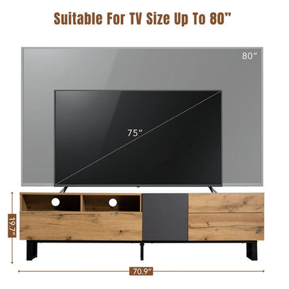 Modern Media Console Table TV Stand for 80 TV