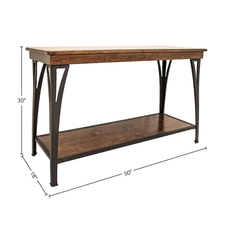 The District Copper Finish 1-shelf Sofa Table