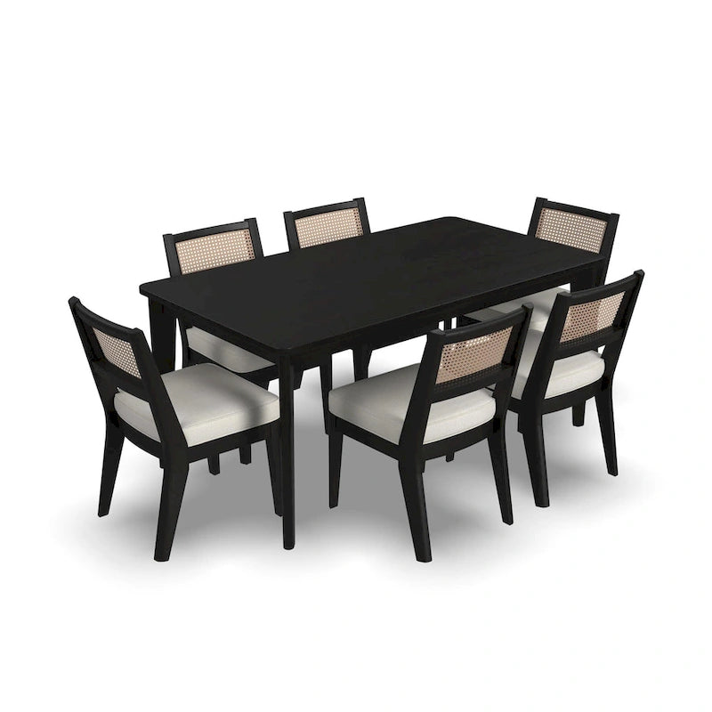 Brentwood Black Wood Rectangle Dining Set by Homestyles - 66 x 30 x 36