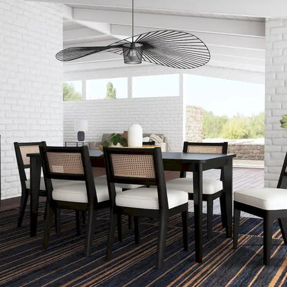 Brentwood Black Wood Rectangle Dining Set by Homestyles - 66 x 30 x 36