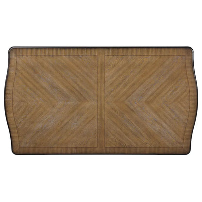 Roundhill Furniture Belleza French Country 7-Piece Dining Set in Antique White and Weathered Oak Finish