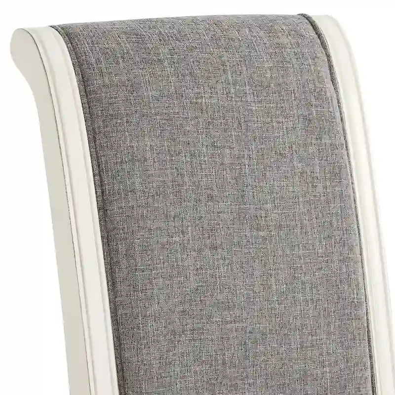 Roundhill Furniture Belleza French Country 7-Piece Dining Set in Antique White and Weathered Oak Finish