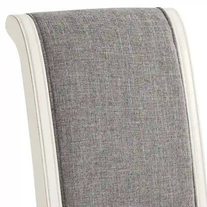 Roundhill Furniture Belleza French Country 7-Piece Dining Set in Antique White and Weathered Oak Finish