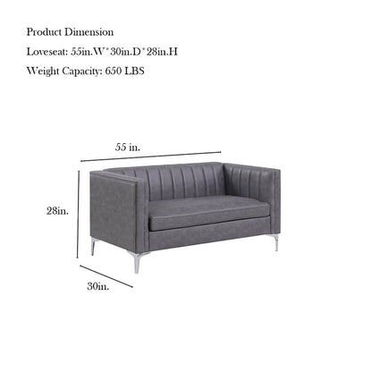 Morden Fort Modern Living Room Sofa Set, 3-Piece Sofa Set Couch,Loveseat and Chair