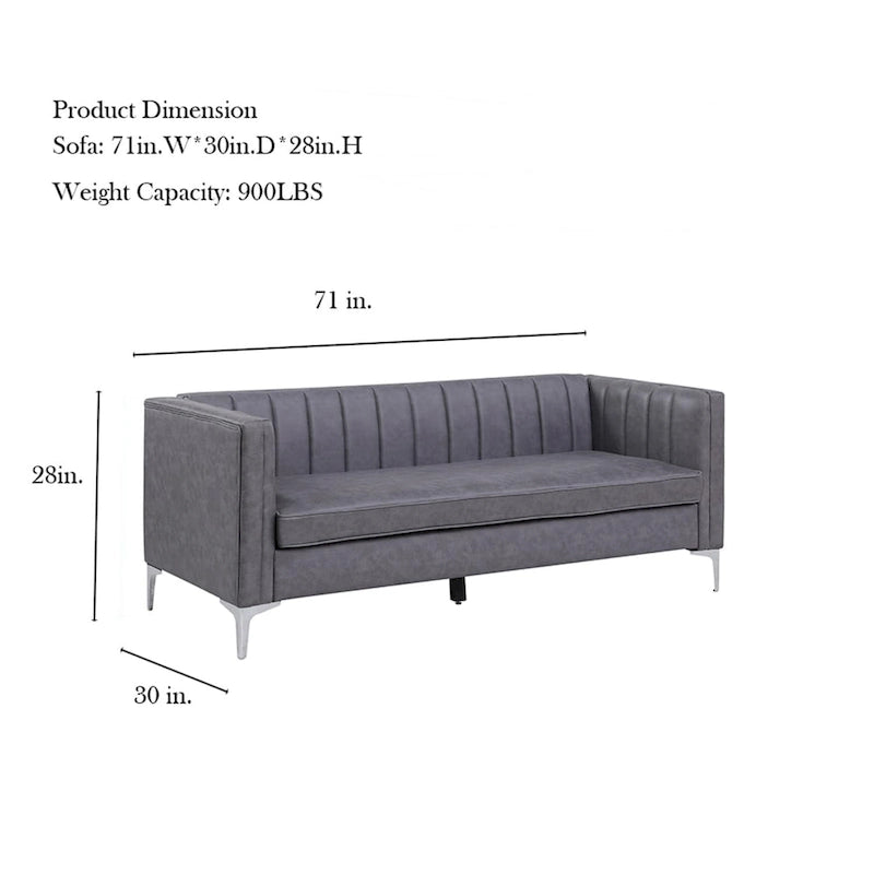 Morden Fort Modern Living Room Sofa Set, 3-Piece Sofa Set Couch,Loveseat and Chair