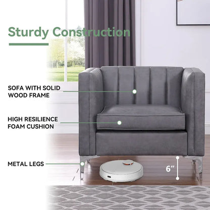 Morden Fort Modern Living Room Sofa Set, 3-Piece Sofa Set Couch,Loveseat and Chair