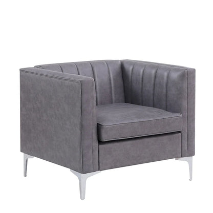 Morden Fort Modern Living Room Sofa Set, 3-Piece Sofa Set Couch,Loveseat and Chair