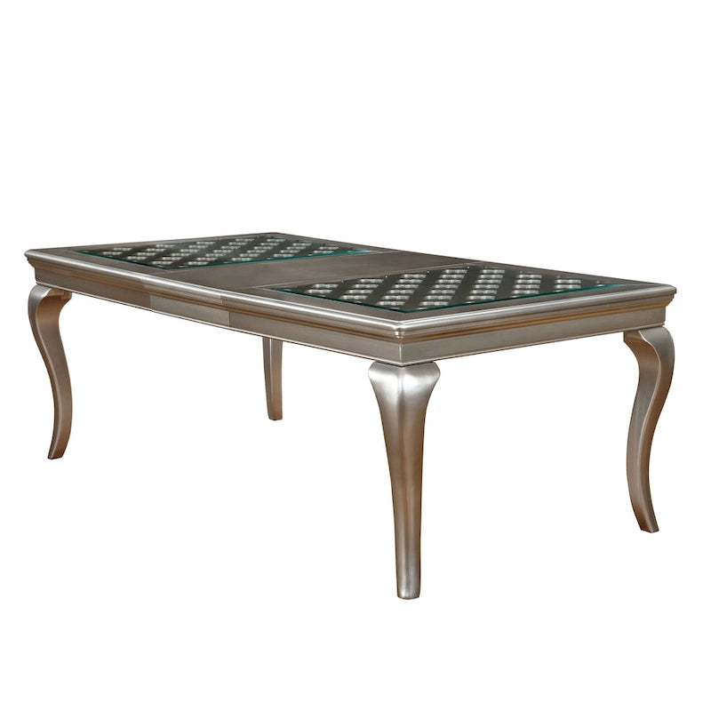 Tily Glam Grey Solid Wood 7-Piece Dining Set by Furniture of America