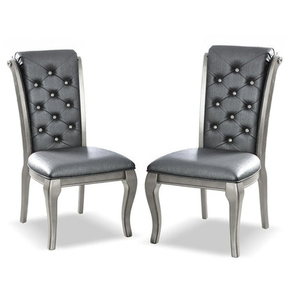 Tily Glam Grey Solid Wood 7-Piece Dining Set by Furniture of America