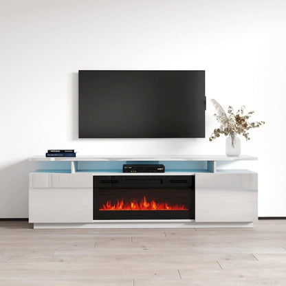 Meble Furniture Eva Modern TV Stand with Electric Fireplace