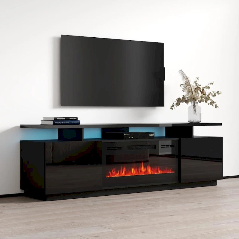Meble Furniture Eva Modern TV Stand with Electric Fireplace
