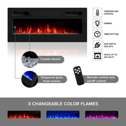 Meble Furniture Eva Modern TV Stand with Electric Fireplace