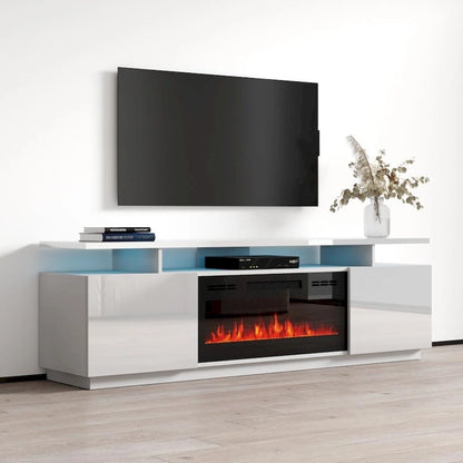 Meble Furniture Eva Modern TV Stand with Electric Fireplace