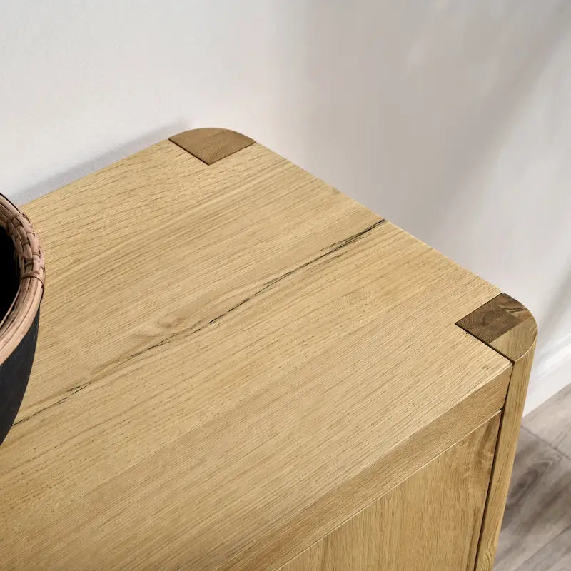 Classic Home Orlando 4-Door Oak Buffet - 80Wx22Dx33H