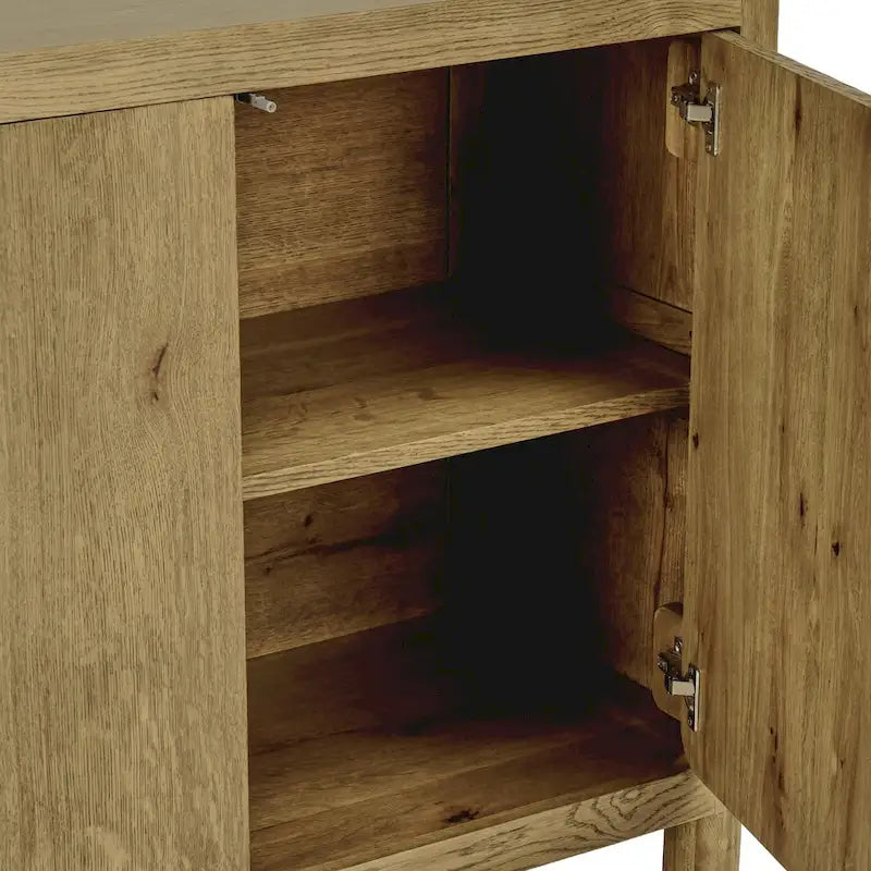 Classic Home Orlando 4-Door Oak Buffet - 80Wx22Dx33H