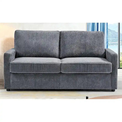 Manchester Corduroy 70 inch Square Arms Sleeper Sofa with Mattress