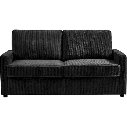 Manchester Corduroy 70 inch Square Arms Sleeper Sofa with Mattress