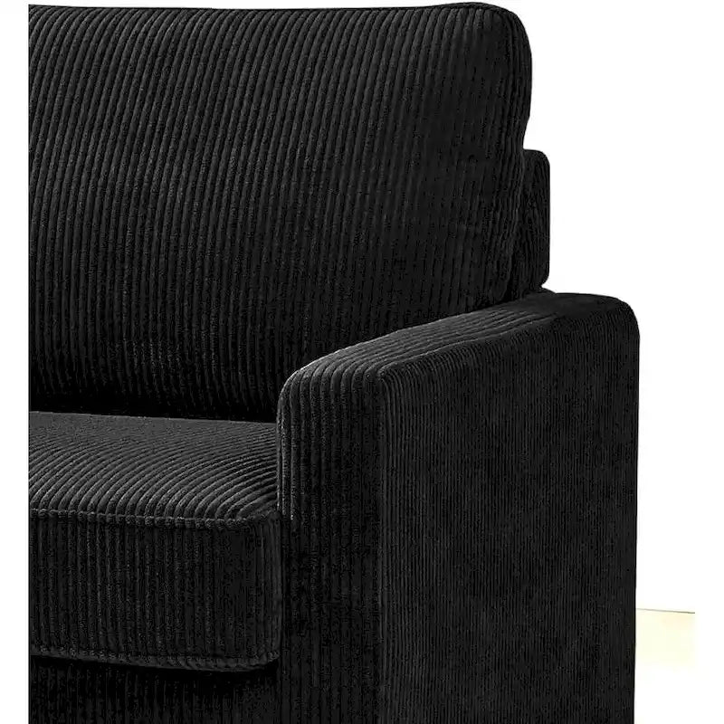 Manchester Corduroy 70 inch Square Arms Sleeper Sofa with Mattress